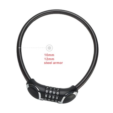 Nurbo Anti-Theft Combination Bicycle Steel Cable Lock